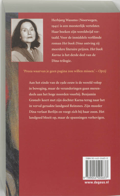 Achterkant van Het boek Karna