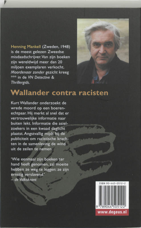 Achterkant van Moordenaar zonder gezicht