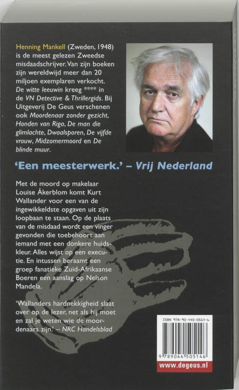 Achterkant van De witte leeuwin