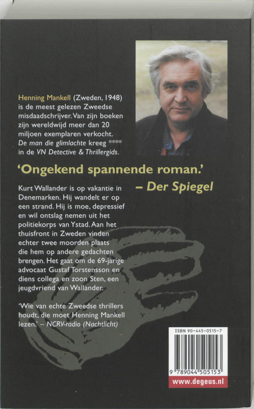 Achterkant van De man die glimlachte