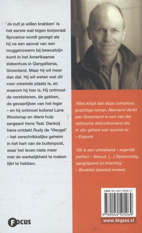 Achterkant van Niemand denkt aan Groenland