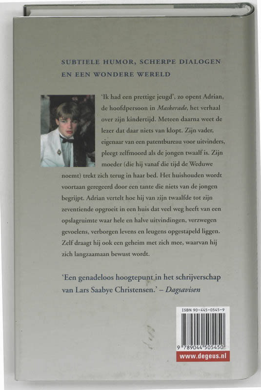 Achterkant van Maskerade