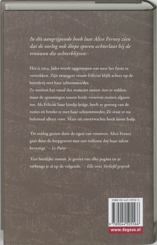 Achterkant van Oorlog en liefde