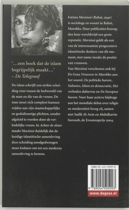 Achterkant van Achter de sluier