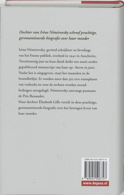 Achterkant van Irene Nemirovsky, een vrouw