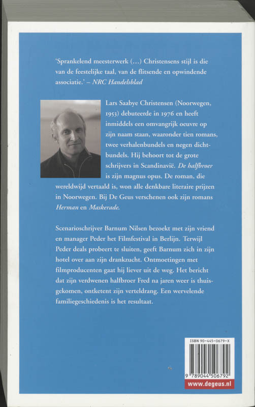 Achterkant van De halfbroer
