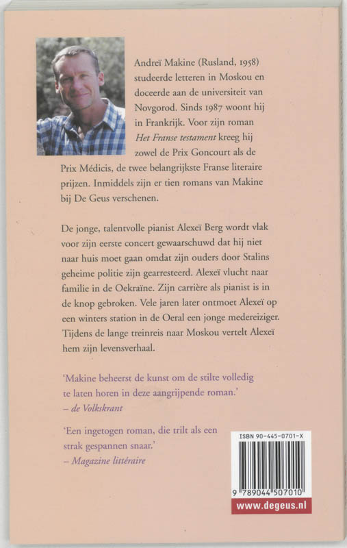 Achterkant van De muziek van een leven