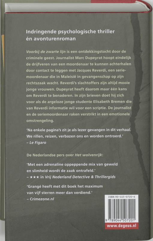 Achterkant van Voorbij de zwarte lijn