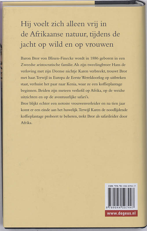 Achterkant van Dromen over Afrika