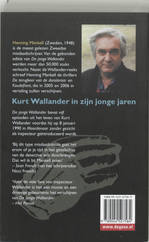Achterkant van De jonge Wallander