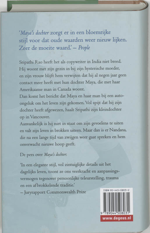 Achterkant van Maya's dochter