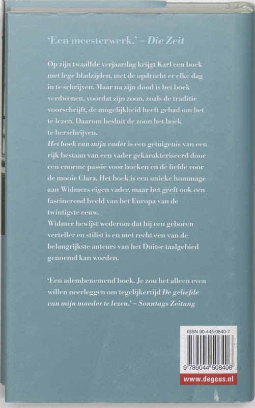 Achterkant van Het boek van mijn vader