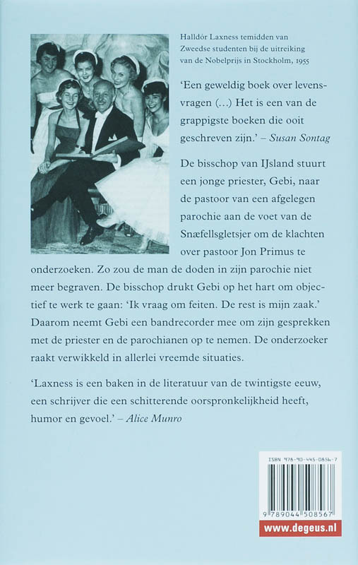 Achterkant van Aan de voet van de gletsjer