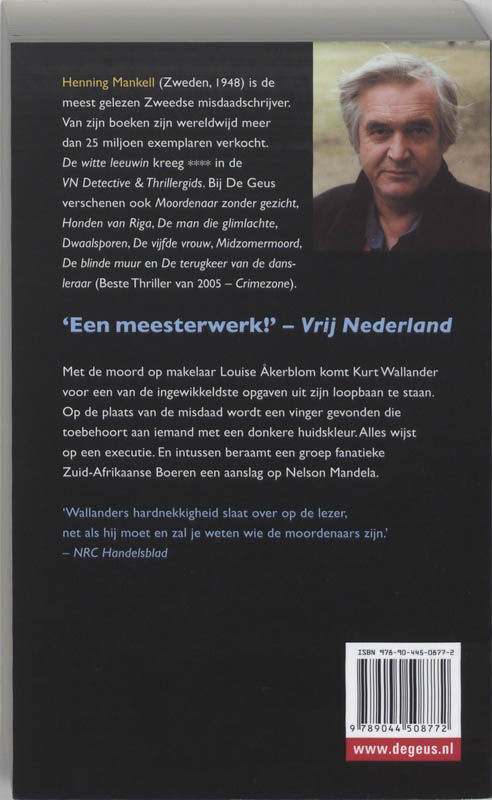 Achterkant van De witte leeuwin