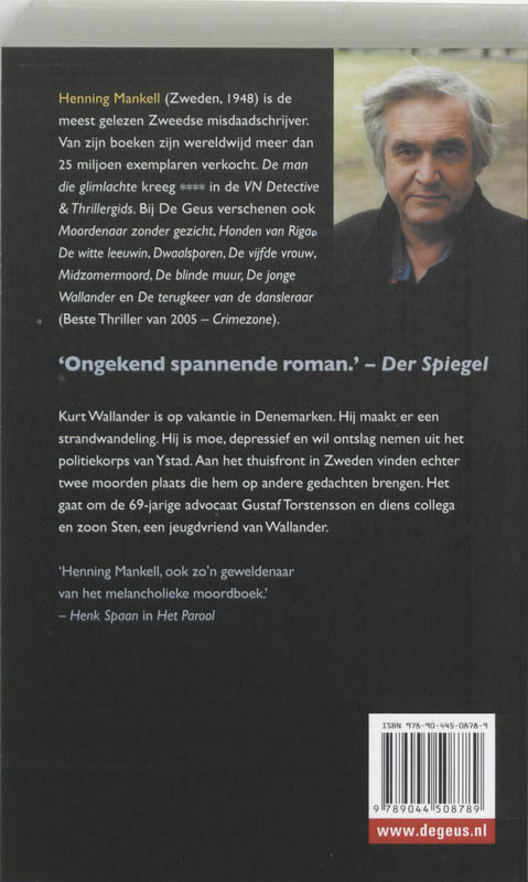 Achterkant van De man die glimlachte
