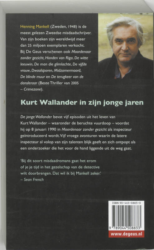 Achterkant van De jonge Wallander