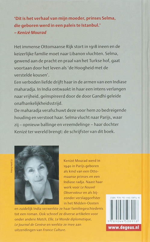Achterkant van Uit naam van de dode prinses