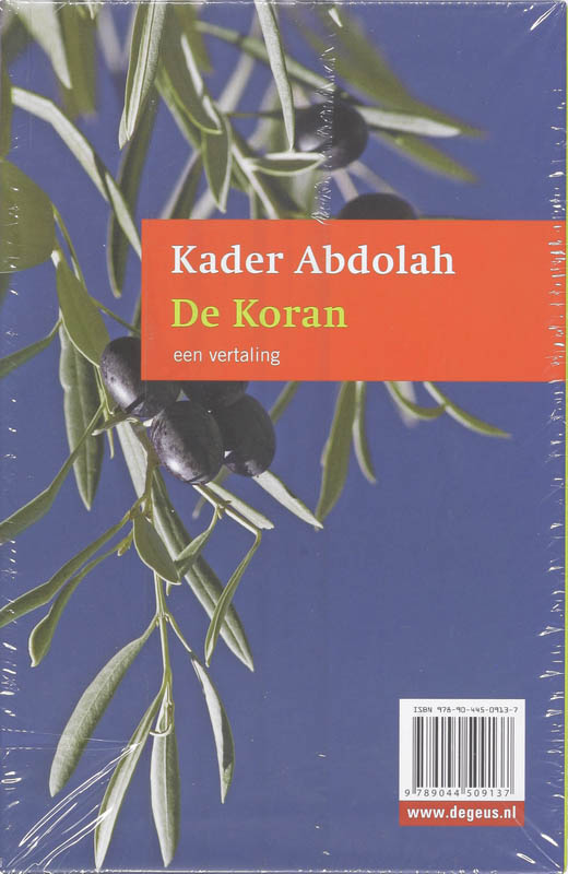 Achterkant van De boodschapper en de Koran