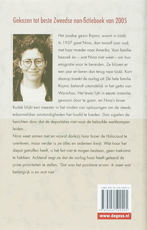 Achterkant van De reis van Nina