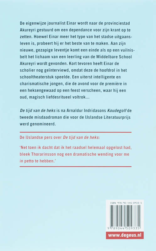 Achterkant van De tijd van de heks