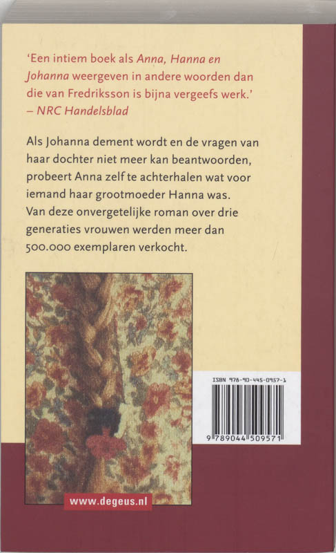 Achterkant van Anna, Hanna en Johanna
