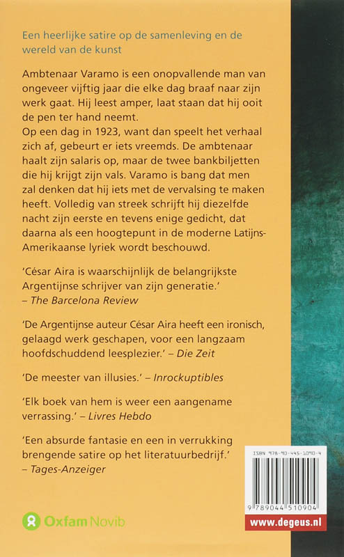 Achterkant van De nachtelijke invallen van ambtenaar Varamo