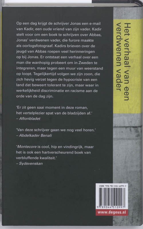 Achterkant van Montecore, een tijger op twee benen