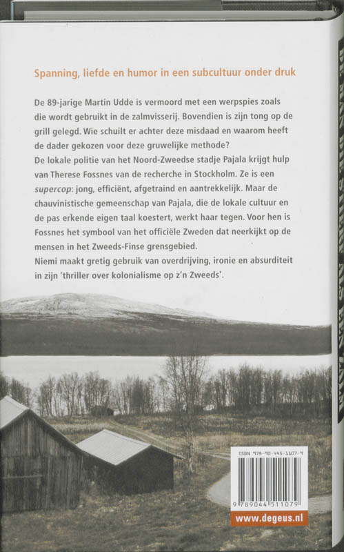 Achterkant van De man die stierf als een zalm