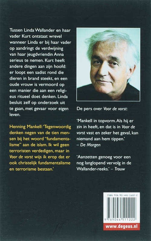 Achterkant van Voor de vorst