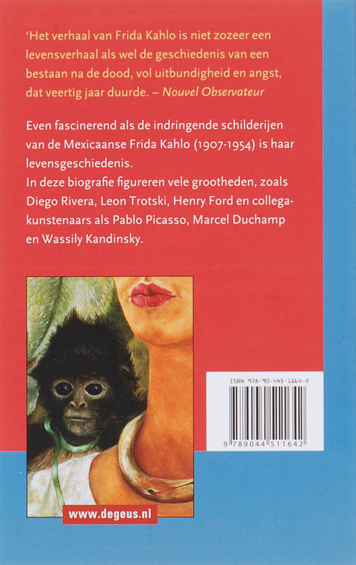 Achterkant van Frida Kahlo, een vrouw