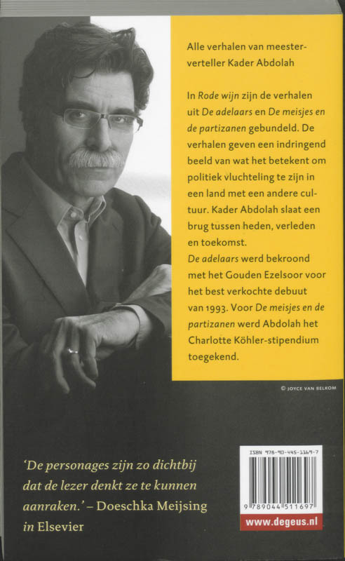 Achterkant van Rode wijn