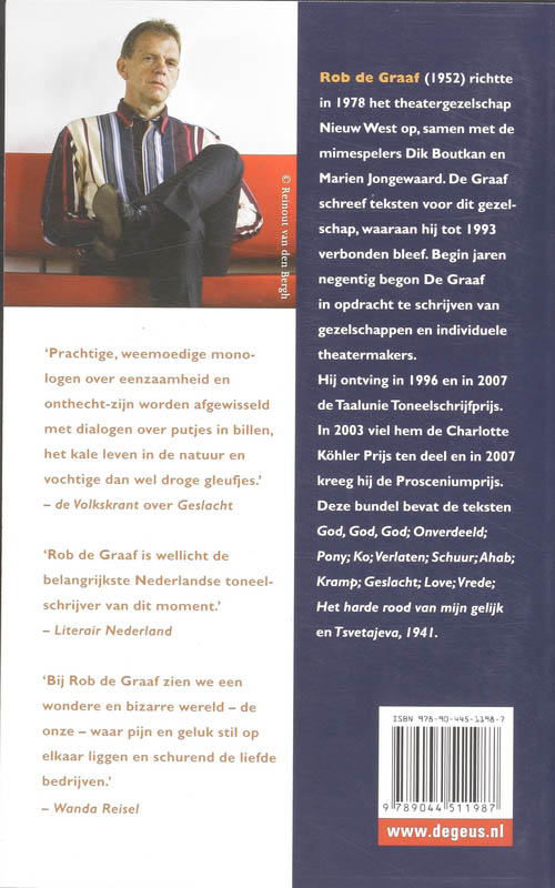 Achterkant van Teksten voor theater