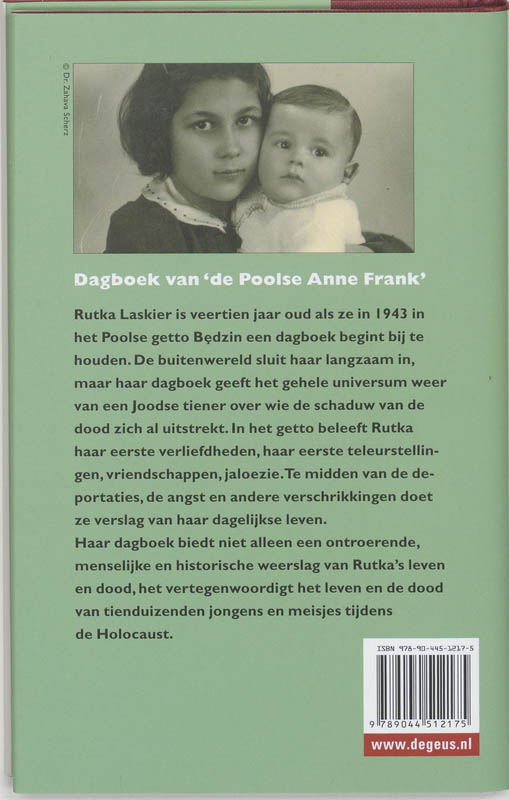 Achterkant van Rutka's dagboek
