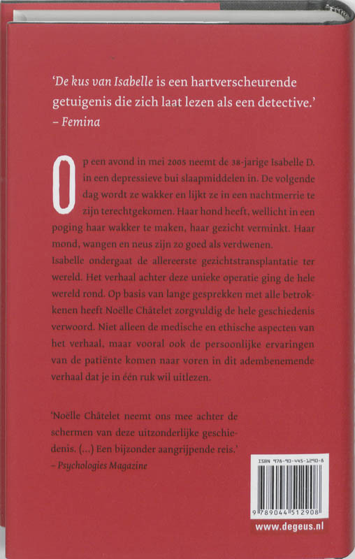 Achterkant van De kus van Isabelle