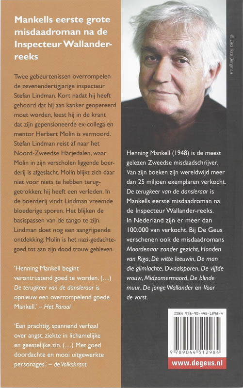 Achterkant van De terugkeer van de dansleraar