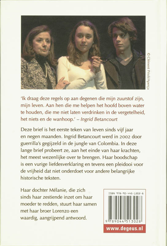 Achterkant van Brieven aan mijn moeder