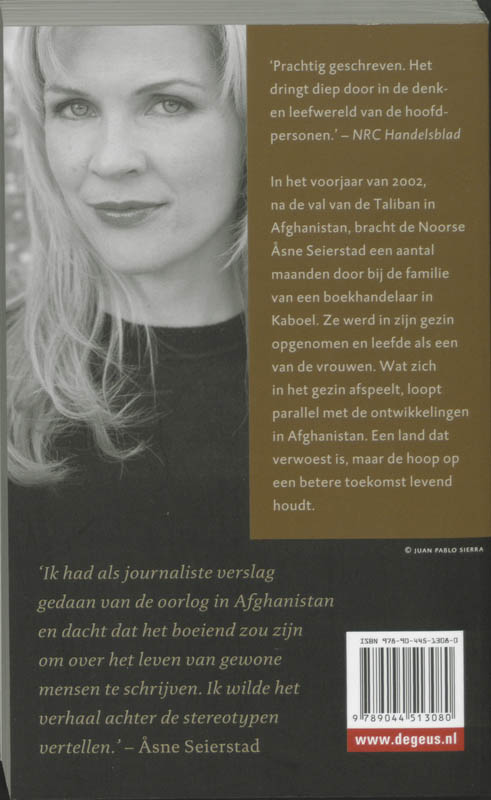 Achterkant van De boekhandelaar van Kaboel