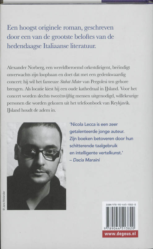 Achterkant van Het laatste concert