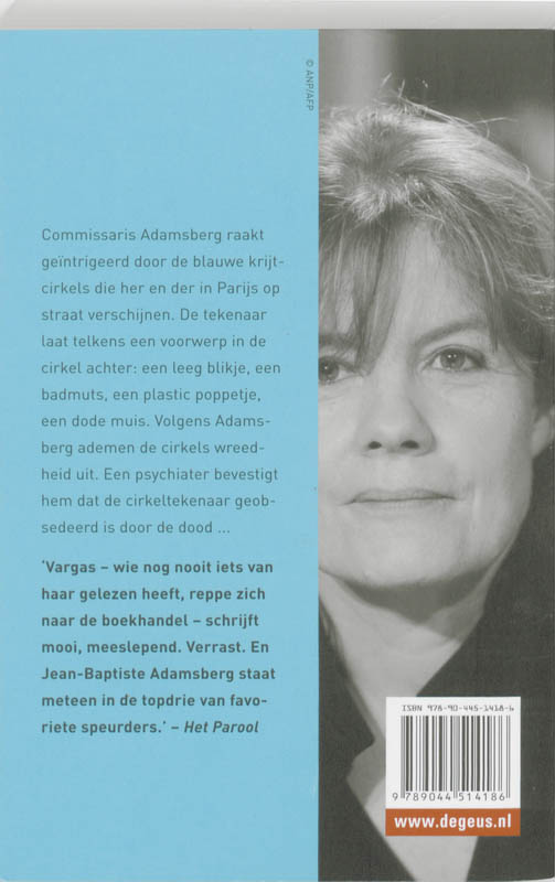 Achterkant van De man van de blauwe cirkels