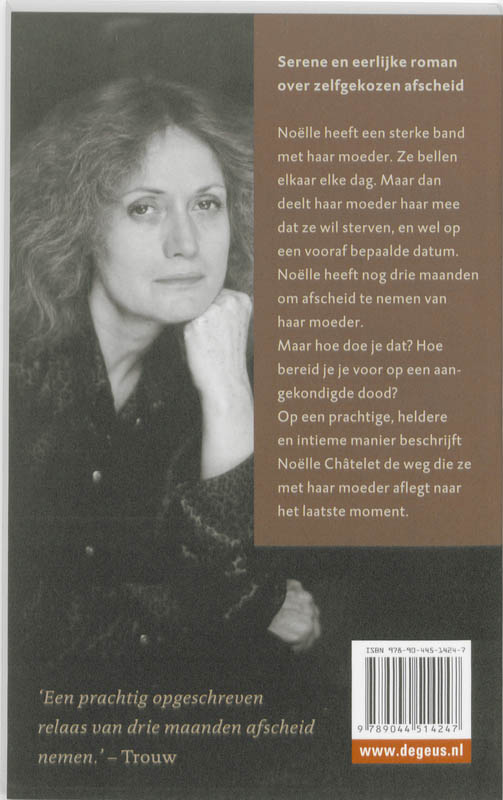 Achterkant van Afscheid van mijn moeder