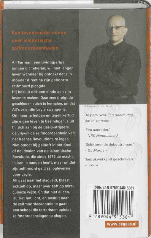 Achterkant van De zelfmoordacademie (gesigneerd)