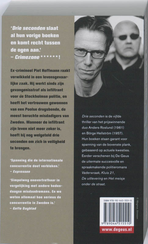 Achterkant van Drie seconden