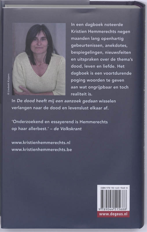 Achterkant van De dood heeft mij een aanzoek gedaan