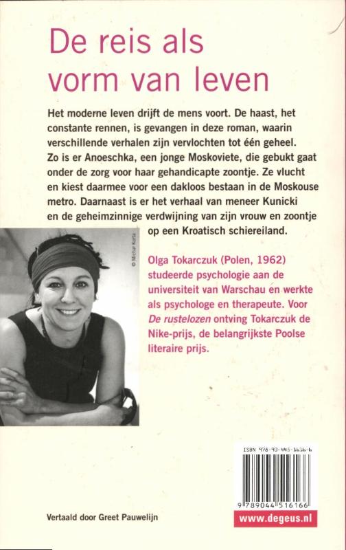 Achterkant van De rustelozen