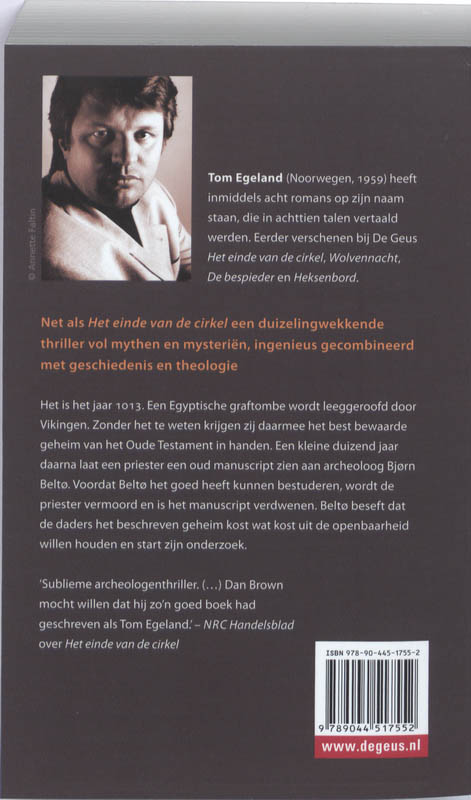 Achterkant van De hoeders van het verbond