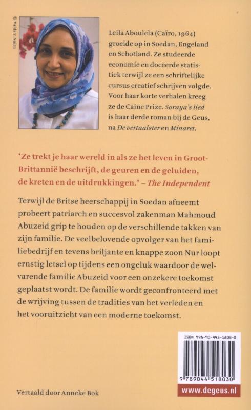 Achterkant van Soraya's lied