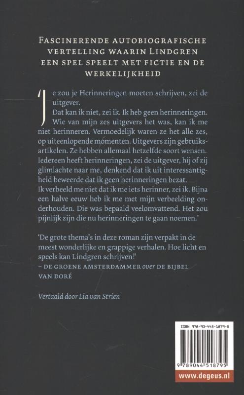Achterkant van Herinneringen