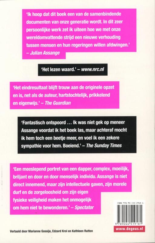 Achterkant van Julian Assange