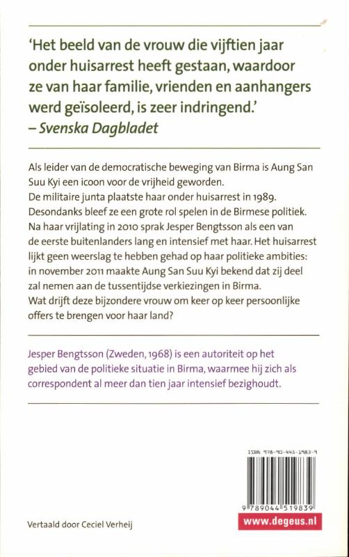 Achterkant van Aung San Suu Kyi