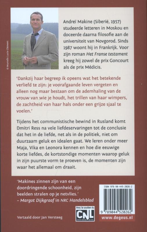 Achterkant van Het boek van de eeuwige korte liefdes